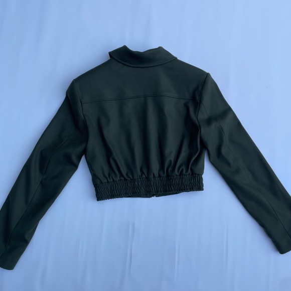 Pierre Cardin Military Green Crop Jacket NWOT - Picture 3 of 7